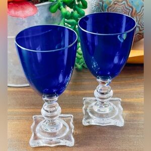 Set of Two Seneca Cobalt Cordials
